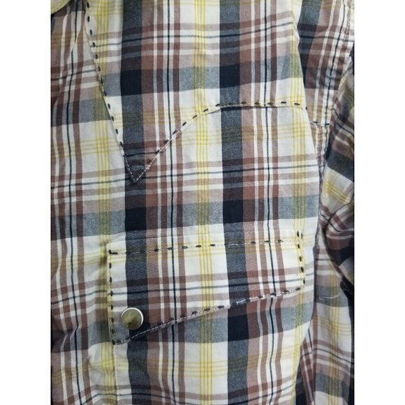 Vintage Wrangler "American Cowboys Choose" Pearl Snap Mens Med. Contrast Stitch - Picture 4 of 9